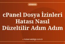 cPanel Dosya İzinleri Hatası Nasıl Düzeltilir Adım Adım